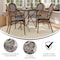 Flash Furniture Lourdes Thonet French Bistro Stacking Chair w/Arms, Blk and Wht PE Rattan and Natural Alum Frm, 4PK 4-SDA-AD642002A-BKWH-NAT-GG - alternate 9